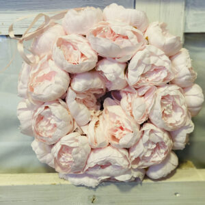 Peonia babarózsaszin ajtódísz.